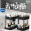 Under Sink Organizer, Sliding Cabinet Basket Organizer 2 Tier Under Bathroom Organizer with Hooks, Hanging Cup