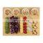 Large Wood Cheese Platter Gift Charcuterie Board Set Unique Bamboo Cheese Board With Cutlery Set and Ceramic Bowls