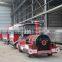 Farm tourist trackless train diesel / battery trackless train for sale