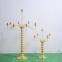 5 Arms Iron Gold Silver Metal Candle Holder Wedding Centerpiece Metal Taper Candlestick Stand
