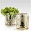 Copper Crackle Mercury Glass Vases/ Gold Mercury Glass Candle Holder/