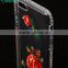 Custom UV Printing Flower Diamond Clear TPU Back Case For iPhone 6/s