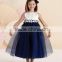 2016 Summer new arrival sleeveless girl lace chiffon flower dress kids princess wedding party dress