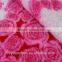 red rose flowers 3d bed cover set print fleece fabric