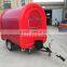 7.6 * 5.5ft red Food Van / Street Food Vending Cart For Sales, Hot Dog Cart / Mobile Food Trailer With Big Wheels in line with E