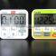large LCD digital cooking timer with clock alarm