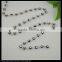 LFD-0021C ~ Wholesale 6MM Rosary Style Chains Jewelry Finding 6MM Black - Evil Beaded Wire Wrapped Beaded Chain