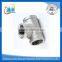 made in china casting oem high precision female tee of pipe fitting