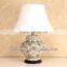 traditional table lamp with pottery in round shape
