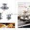 MSF-3550 Luxurious South America chocolate fondue set 11pcs stainless steel cheese fondue set special forks with different color