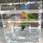 SGS certification clear acrylic bird feeder pets feeder small animal feeder