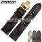 22mm high quality genuine leather Watch strap with stainless steel buckle