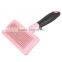 Pink/Blue Pet Dog Self-cleaning Shedding Brush Comb Rectangle Pet Fur Grooming Tool