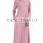 Cowl Neck Necklace Full Long Sleeves Dress Abaya 2016