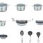 15pcs set of stainless steel non-stick wholesale prima cookware and kitchenware
