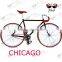VINTAGE black +red!700C good look road bicycle, color fixed gear bicycle
