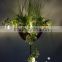 2016 latest design China manufacture artificial hanging plant flower basket with led light for ceiling decoration