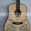 Weifang Rebon 41 Inch All Solid Wood D45 Acoustic Guitar With Real Abalone Dragon Inlay