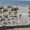 5 poles polyester beach windbreak Screen wtih fabric polyester printed