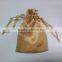 Trendy Gold Drawstring Satin Gift Bag Wholesale