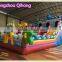 Hot sale adult kids customicial inflatable dry slide jeux gonflable fantasy 3 Lane slide