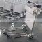 2015 New best selling 3 wheels 304 stainless steel airport trolley with brake (YB-AT08)