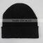 Promote Cheap IN STOCK Design Logo Black Beanie Hat