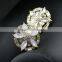 Flower Alloy crystal gemstone brooch