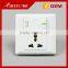 BIHU PC board white push button wall light switch socket for home
