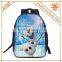 2016 Back To School Season Polyester 3D Frozen School Backpack Girls Backpack