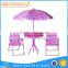 Outdoor kids table and chair set, kids play table and chair furniture set, kids furniture set pink