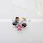 Beautiful flower colorful pear ring . silver rings for woman. sterling silver jewelry ring in rings with tourmaline