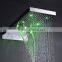 Water power bath faucet shower luxury bathroom accessories rainfall waterfall LED shower head set embedded ceiling faucet kit