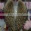 Winter warm hot sale big Raccoon Fur Collar Customized Plump Raccoon Fur Shawl Collar