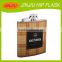 Western Style Stainless Steel Hip Flask With Check Pattern Leather Classical And Elegant