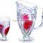 Color spray 7pcs glass water set