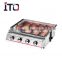CS-25 Stainless Steel Commercial Gas BBQ Grill with Glass (4 Burners)