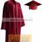 Wholesale Best quality Adult Shiny Maroon (Red) Graduation Gowns and Caps For School