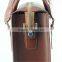 custom top-quality brown genuine leather men's briefcase with hot selling metal brand breifcase