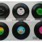 6pcs Vinyl Record Retro CD Type Drink Coasters Set