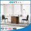 TB dining room new glass dining table set veneer stainless steel leg