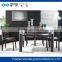 TB india hot sale 6 seater glass table dining