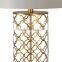 CUL UL America style Stardust Single-light Gold Leaf Table Lamp with cylinder shade for resort
