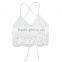 Sexy Women's Lace Crochet Crop Tops Strappy Bra Bralet Eyelash Vest Black/White