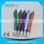 promotion click action plastic ball pen with black grip, spray paint barrel