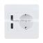 Popular unique design dual usb 5V 2.1A Europe type wall socket for charging