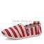 high level breathable canvas women shoes with colorful and bright