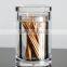 Round Toothpick Holder Toothpick Bottle Cotton Box Creative Round Square Transparent Cover Transparent(B-0295)