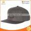 Custom Adjust Snapback Hats With Leather Patch Logo in Khaki Color