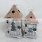 Christmas wooden lanterns with copper top shinny finishing